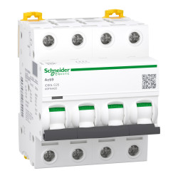 A9F94425 Schneider iC60L - Disjoncteur tétrapolaire 25A - 4P - Courbe C - 15/25kA - Bornes à vis - Acti9 iC60