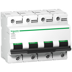 A9N18479 Schneider C120H - Disjoncteur tétrapolaire 80A - 4P - Courbe C - 15kA - Bornes à vis - 6 modules - Acti9 C120