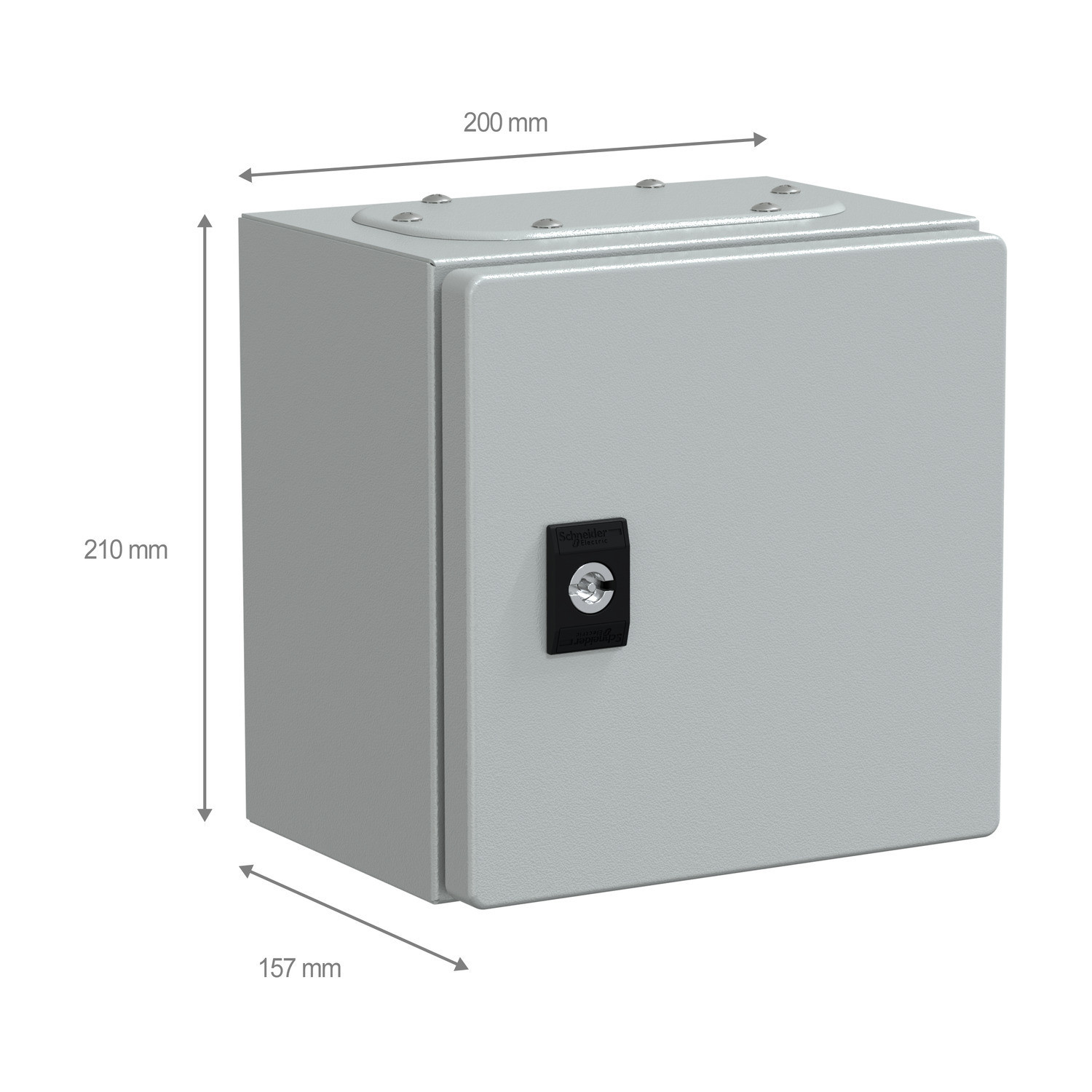 NSYCRN22150 Coffret électrique en métal étanche IP66 - HxLxP 200x200x150mm - Sans plaque de montage - Schneider Spacial CRN