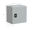NSYCRN22150 Coffret électrique en métal étanche IP66 - HxLxP 200x200x150mm - Sans plaque de montage - Schneider Spacial CRN