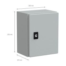 NSYCRN252150 Coffret électrique en métal étanche IP66 - HxLxP 250x200x150mm - Sans plaque de montage - Schneider Spacial CRN