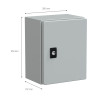 NSYCRN252150 Coffret électrique en métal étanche IP66 - HxLxP 250x200x150mm - Sans plaque de montage - Schneider Spacial CRN
