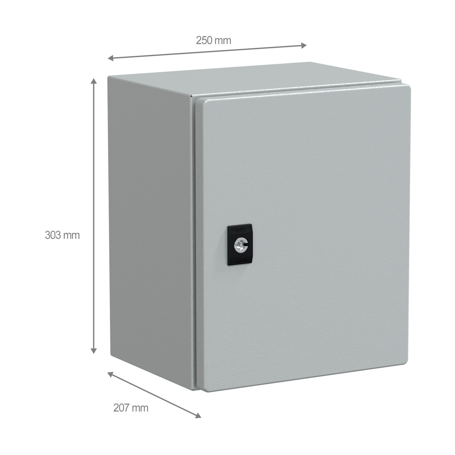 NSYCRN325200 Coffret électrique en métal étanche IP66 - HxLxP 300x250x200mm - Sans plaque de montage - Schneider Spacial CRN