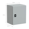 NSYCRN325200 Coffret électrique en métal étanche IP66 - HxLxP 300x250x200mm - Sans plaque de montage - Schneider Spacial CRN