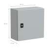 NSYCRN33150 Coffret électrique en métal étanche IP66 - HxLxP 300x300x150mm - Sans plaque de montage - Schneider Spacial CRN