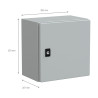 NSYCRN33200 Coffret électrique en métal étanche IP66 - HxLxP 300x300x200mm - Sans plaque de montage - Schneider Spacial CRN
