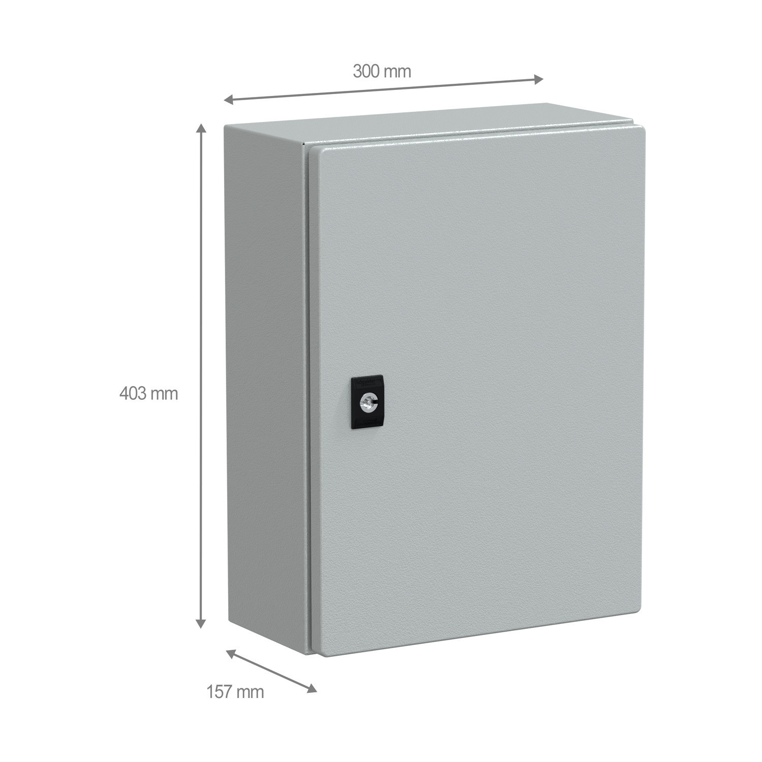 NSYCRN43150 Coffret électrique en métal étanche IP66 - HxLxP 400x300x150mm - Sans plaque de montage - Schneider Spacial CRN