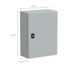 NSYCRN43150 Coffret électrique en métal étanche IP66 - HxLxP 400x300x150mm - Sans plaque de montage - Schneider Spacial CRN