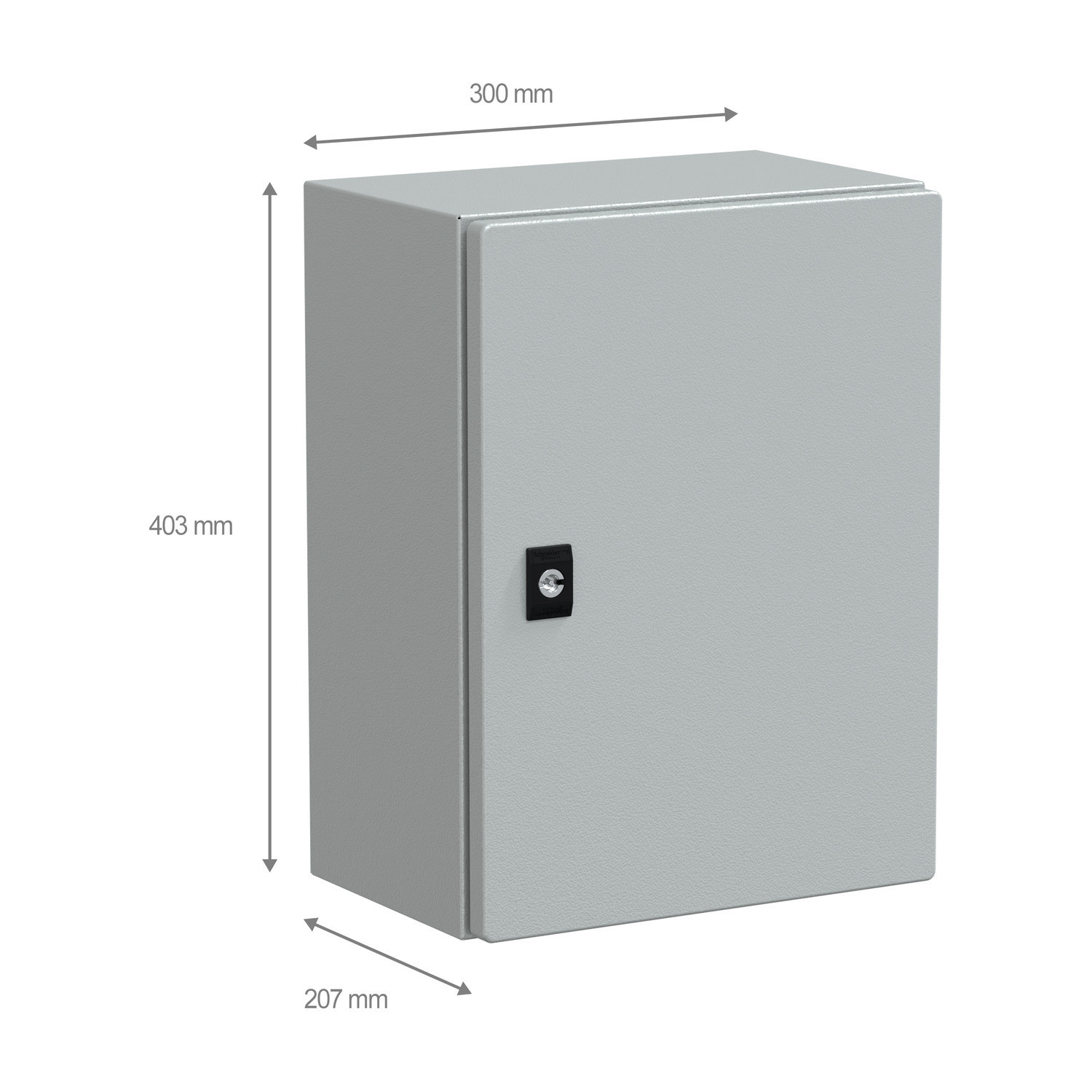 NSYCRN43200 Coffret électrique en métal étanche IP66 - HxLxP 400x300x200mm - Sans plaque de montage - Schneider Spacial CRN