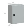 NSYCRN43200 Coffret électrique en métal étanche IP66 - HxLxP 400x300x200mm - Sans plaque de montage - Schneider Spacial CRN