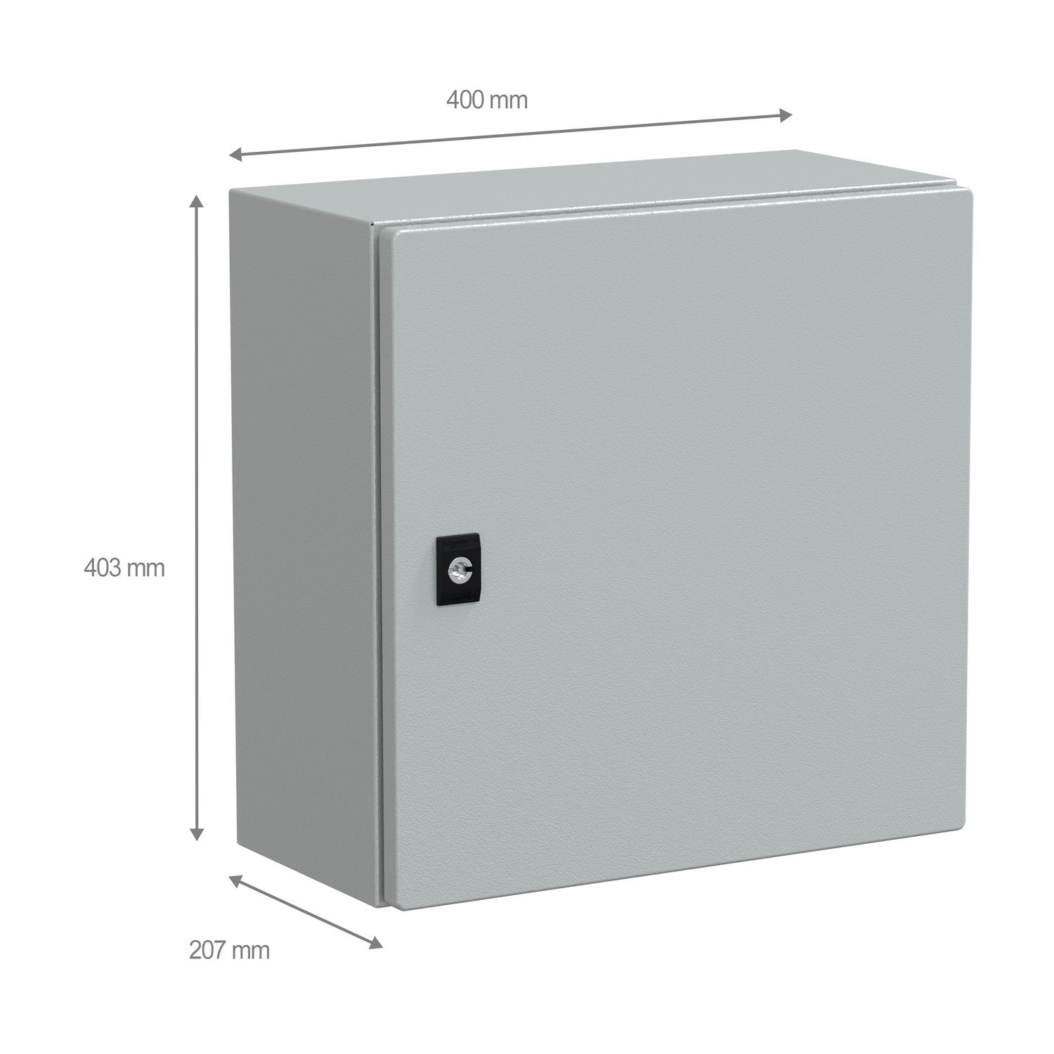 NSYCRN44200 Coffret électrique en métal étanche IP66 - HxLxP 400x400x200mm - Sans plaque de montage - Schneider Spacial CRN