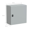 NSYCRN44200 Coffret électrique en métal étanche IP66 - HxLxP 400x400x200mm - Sans plaque de montage - Schneider Spacial CRN