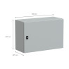 NSYCRN46250 Coffret électrique en métal étanche IP66 - HxLxP 400x600x250mm - Sans plaque de montage - Schneider Spacial CRN