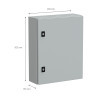 NSYCRN54150 Coffret électrique en métal étanche IP66 - HxLxP 500x400x150mm - Sans plaque de montage - Schneider Spacial CRN