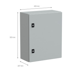 NSYCRN54200 Coffret électrique en métal étanche IP66 - HxLxP 500x400x200mm - Sans plaque de montage - Schneider Spacial CRN