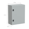 NSYCRN54200 Coffret électrique en métal étanche IP66 - HxLxP 500x400x200mm - Sans plaque de montage - Schneider Spacial CRN