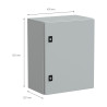 NSYCRN54250 Coffret électrique en métal étanche IP66 - HxLxP 500x400x250mm - Sans plaque de montage - Schneider Spacial CRN