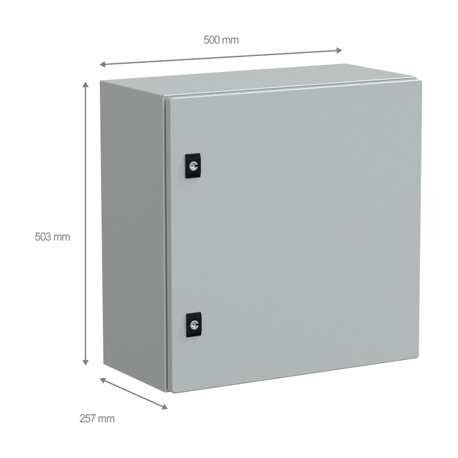 NSYCRN55250 Coffret électrique en métal étanche IP66 - HxLxP 500x500x250mm - Sans plaque de montage - Schneider Spacial CRN