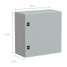 NSYCRN55250 Coffret électrique en métal étanche IP66 - HxLxP 500x500x250mm - Sans plaque de montage - Schneider Spacial CRN