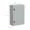 NSYCRN64200 Coffret électrique en métal étanche IP66 - HxLxP 600x400x200mm - Sans plaque de montage - Schneider Spacial CRN