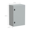 NSYCRN64250 Coffret électrique en métal étanche IP66 - HxLxP 600x400x250mm - Sans plaque de montage - Schneider Spacial CRN