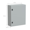 NSYCRN65200 Coffret électrique en métal étanche IP66 - HxLxP 600x500x200mm - Sans plaque de montage - Schneider Spacial CRN