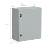 NSYCRN65250 Coffret électrique en métal étanche IP66 - HxLxP 600x500x250mm - Sans plaque de montage - Schneider Spacial CRN