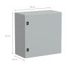 NSYCRN66300 Coffret électrique en métal étanche IP66 - HxLxP 600x600x300mm - Sans plaque de montage - Schneider Spacial CRN