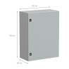 NSYCRN86300 Armoire électrique Schneider métallique étanche IP66 - HxLxP 800x600x300mm - Sans plaque de montage - Spacial CRN