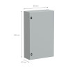 NSYCRN106250 Armoire électrique Schneider métallique étanche IP66 - HxLxP 1000x600x250mm - Sans plaque de montage - Spacial CRN