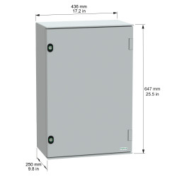 NSYPLM64G Schneider - Coffret Thalassa PLM 647x436x250 - étanche IP66 - IK10 - Coffret polyester - RAL 7035 - PanelSet PLM