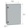 NSYPLM64G Schneider - Coffret Thalassa PLM 647x436x250 - étanche IP66 - IK10 - Coffret polyester - RAL 7035 - PanelSet PLM