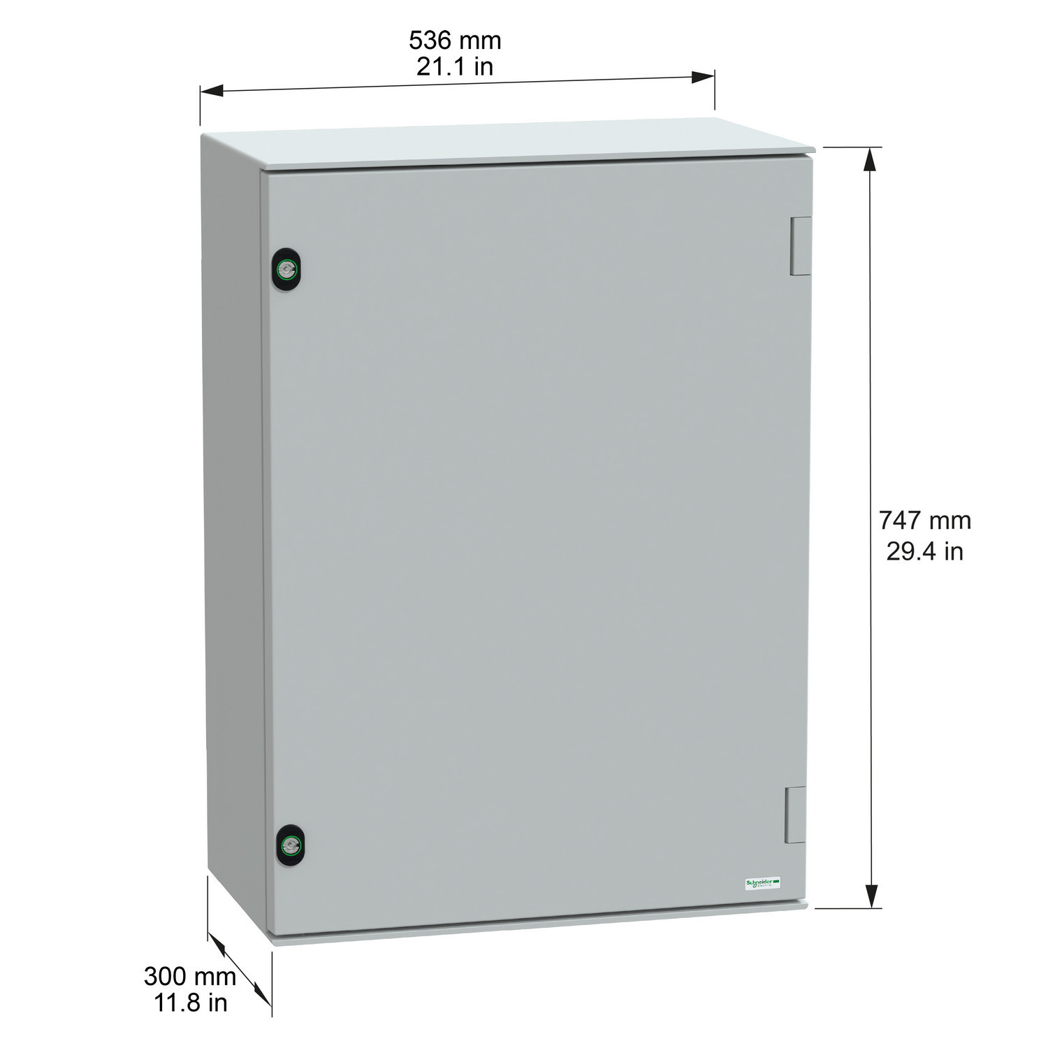 NSYPLM75G Schneider - Coffret Thalassa PLM 747x536x300 - étanche IP66 - IK10 - Coffret polyester - RAL 7035 - PanelSet PLM