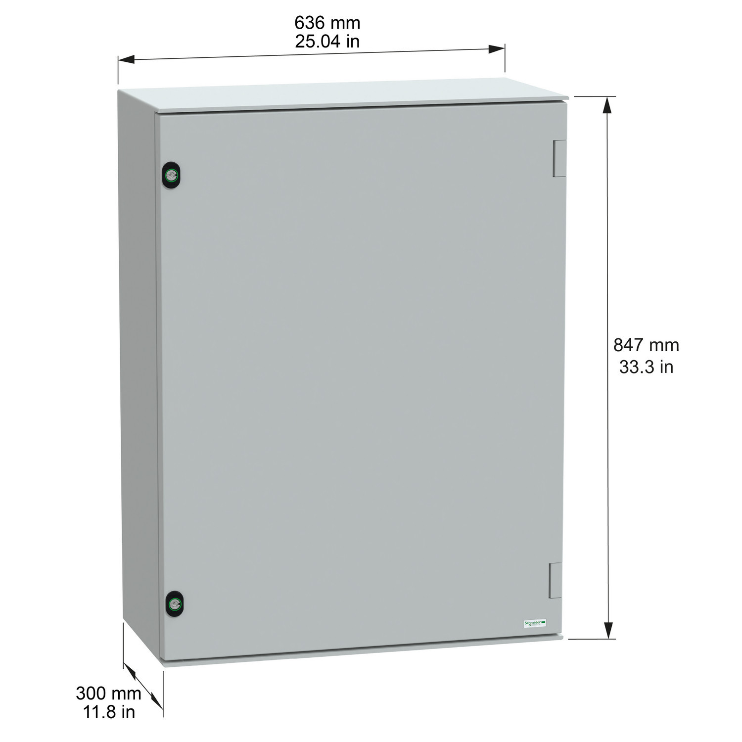 NSYPLM86G Schneider - Coffret Thalassa PLM 847x636x300 - étanche IP66 - IK10 - Coffret polyester - RAL 7035 - PanelSet PLM