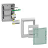 13436 Schneider - Coffret Kaedra 54 modules - 3 rangées de 18 modules - étanche IP65 - avec bornier de terre et serrure simple