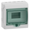 13443 Schneider - Coffret Kaedra 8 modules - étanche IP65 - Porte vitrée - Livré avec bornier de terre et serrure standard