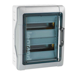 601832 Coffret étanche Legrand 24 modules Plexo (2 rangées de 12 modules) - Étanchéité IP65 - Sans bornier - Sans embouts