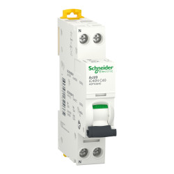 A9P54640 Schneider iC40N - Disjoncteur phase neutre 40A - 1P+N - Courbe C - 6/10kA - À vis - alternative au Acti9 iDT40N