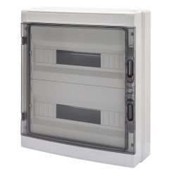 GW40107 Gewiss 40 CDK - Coffret électrique étanche 2 rangées de 18 modules (36 modules) - IP65 - Sans barette de terre