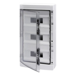 GW40105 Gewiss 40 CDK - Coffret électrique étanche 3 rangées de 12 modules (36 modules) - IP65 - Sans barette de terre
