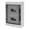 GW40104 Gewiss 40 CDK - Coffret électrique étanche 2 rangées de 12 modules (24 modules) - IP65 - Sans barette de terre