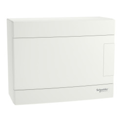 EZ9EUD108 Tableau électrique 8 modules Schneider Easy9 - Porte opaque blanche + Bornier de terre