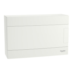 EZ9EUD112 Tableau électrique 12 modules Schneider Easy9 - 1 rangée - Porte blanche - Avec bornier de terre