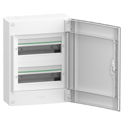 LVSXQ213 Tableau électrique Schneider 2 rangées de 13 modules - PrismaSet XS  - Avec porte - Avec bornier de terre