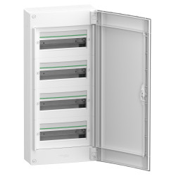 LVSXQ413 Tableau électrique Schneider 4 rangées de 13 modules - PrismaSet XS  - Avec porte - Avec bornier de terre