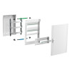 LVSXQ418 Tableau électrique 4 rangées de 18 modules Schneider PrismaSet XS  - Avec porte - Avec bornier de terre