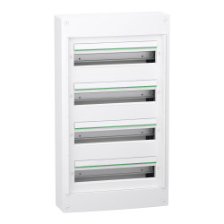 LVSXT418 Coffret tertiaire Schneider 4 rangées de 18 modules (soit 72 modules) - PrismaSet XS  - Sans porte - Avec bornier