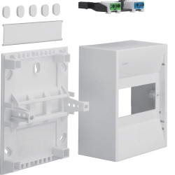 GD106N Hager - Mini tableau électrique 6 modules - Mini Gamma - Sans porte - Avec bornier de terre + neutre