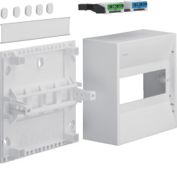 GD108N Hager - Mini tableau électrique 8 modules Hager Mini Gamma - Sans porte - Avec bornier de terre + neutre