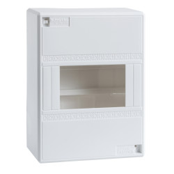 13396 Schneider - Mini tableau électrique 6 modules - Mini opale - Sans porte - Largeur 119mm - Avec bornier